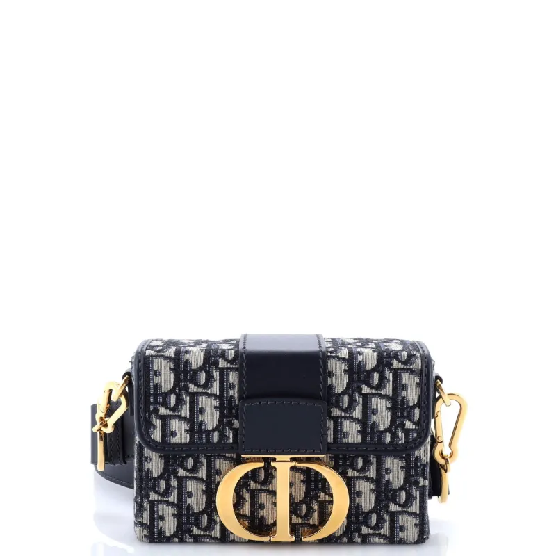 Pre-Loved Christian Dior 30 Montaigne Box Bag Oblique Canvas sold by Zulily
