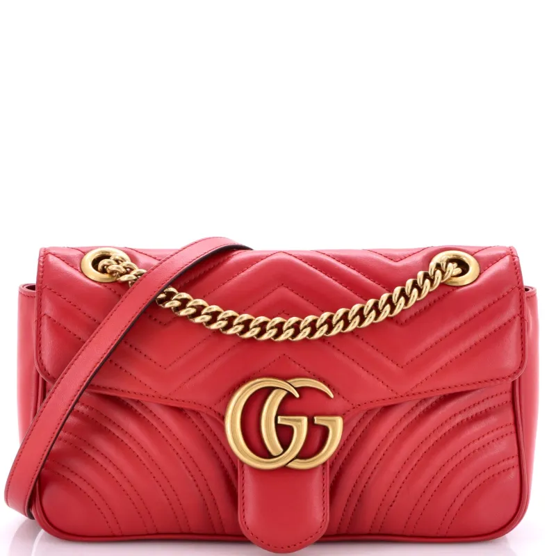 Pre-Loved Gucci GG Marmont Flap Bag Matelasse Leather Medium sold by Zulily