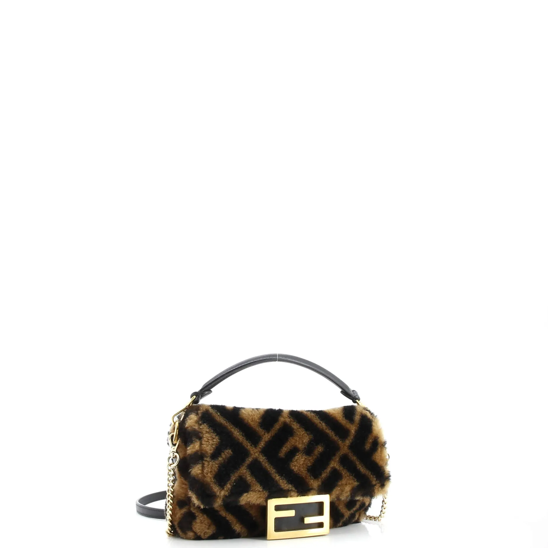 Pre-Loved Fendi Baguette NM Bag Zucca Shearling Mini sold by Zulily product image thumbnail 2
