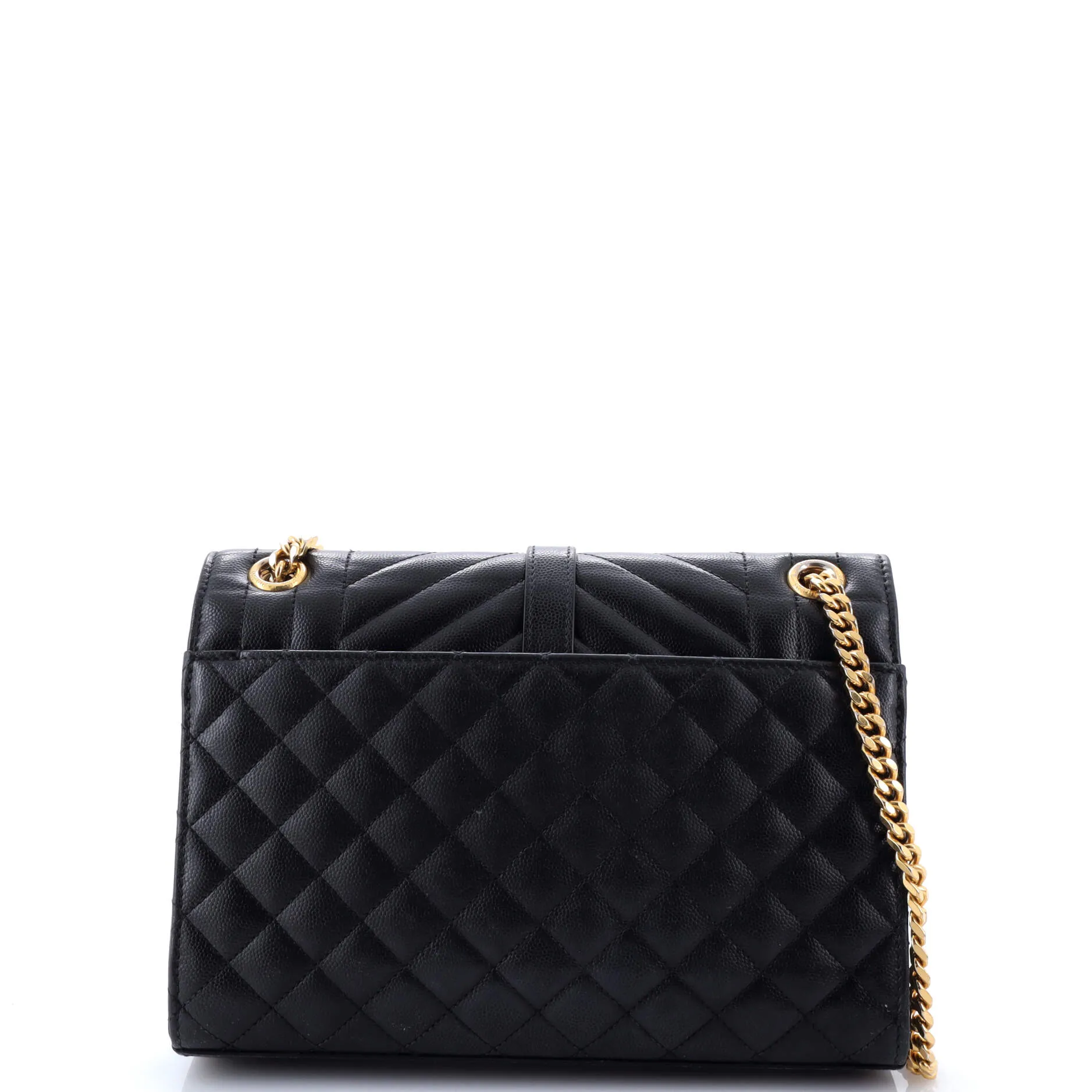 Pre-Loved Saint Laurent Classic Monogram Envelope Satchel Mixed Matelasse Leather Medium sold by Zulily product image thumbnail 3