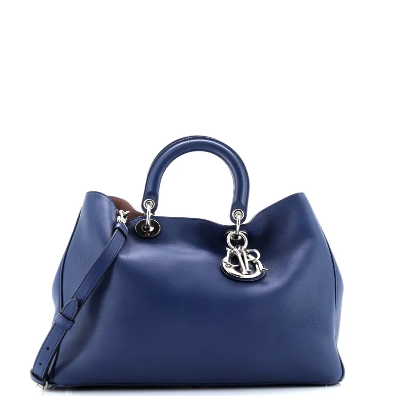 Pre-Loved Christian Dior Diorissimo Tote Smooth Calfskin Large sold by Zulily