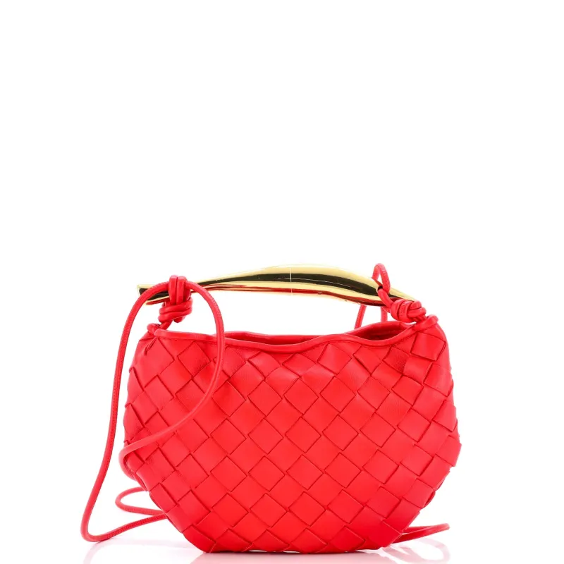 Pre-Loved Bottega Veneta Sardine Top Handle Bag Intrecciato Nappa Mini sold by Zulily