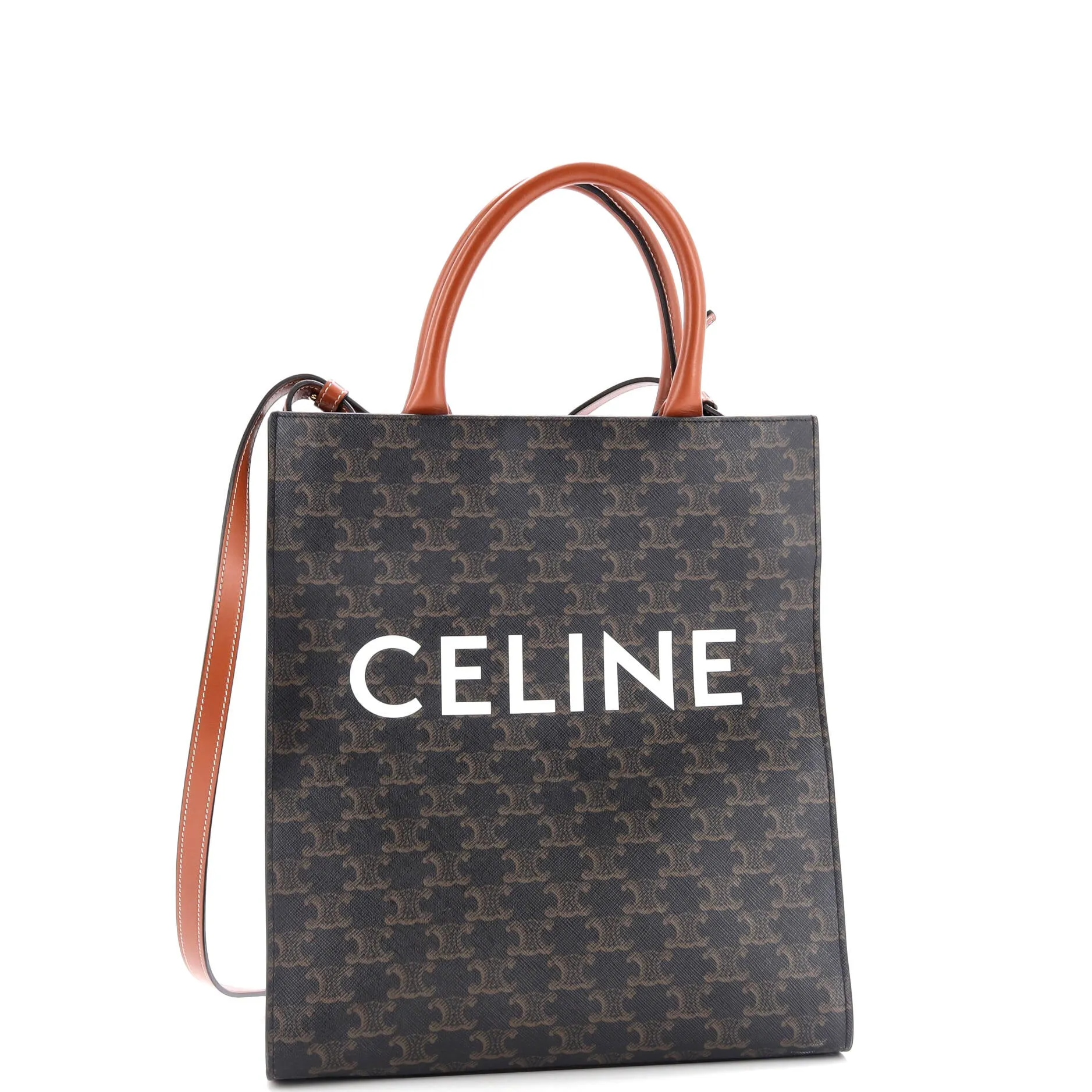 Pre-Loved Celine Vertical Cabas Tote Triomphe Coated Canvas Small sold by Zulily product image thumbnail 2