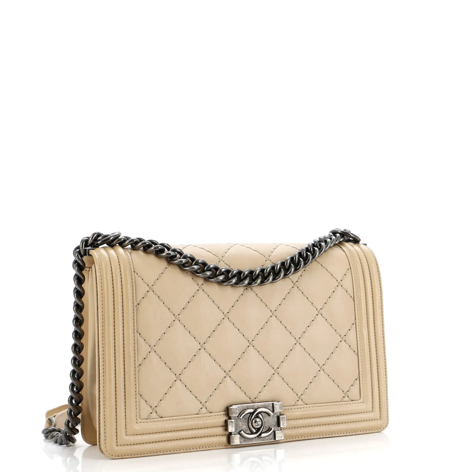 Pre-Loved Chanel Stitch Boy Flap Bag Quilted Calfskin New Medium sold by Zulily product image thumbnail 3