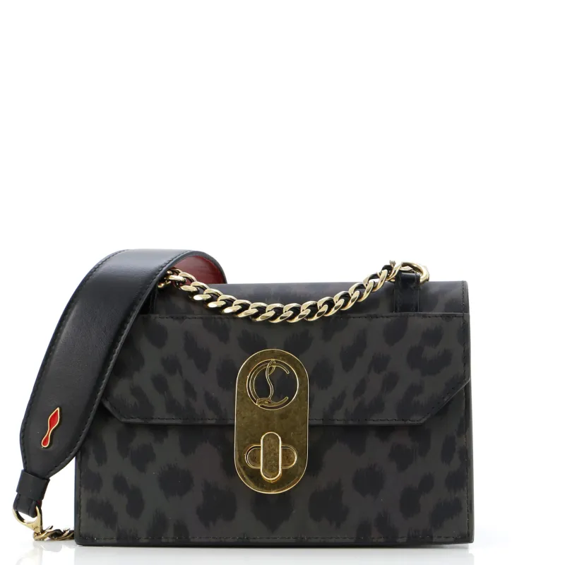 Pre-Loved Christian Louboutin Elisa Shoulder Bag Printed Leather Small made by Christian Louboutin