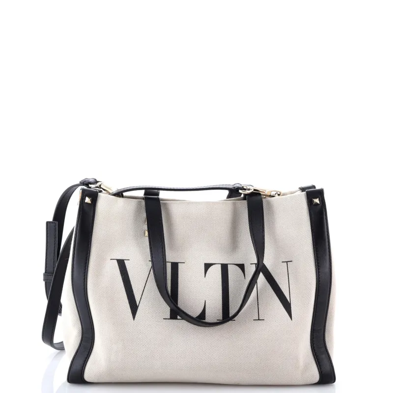 Pre-Loved Valentino Grande Plage VLTN Tote Canvas Small sold by Zulily