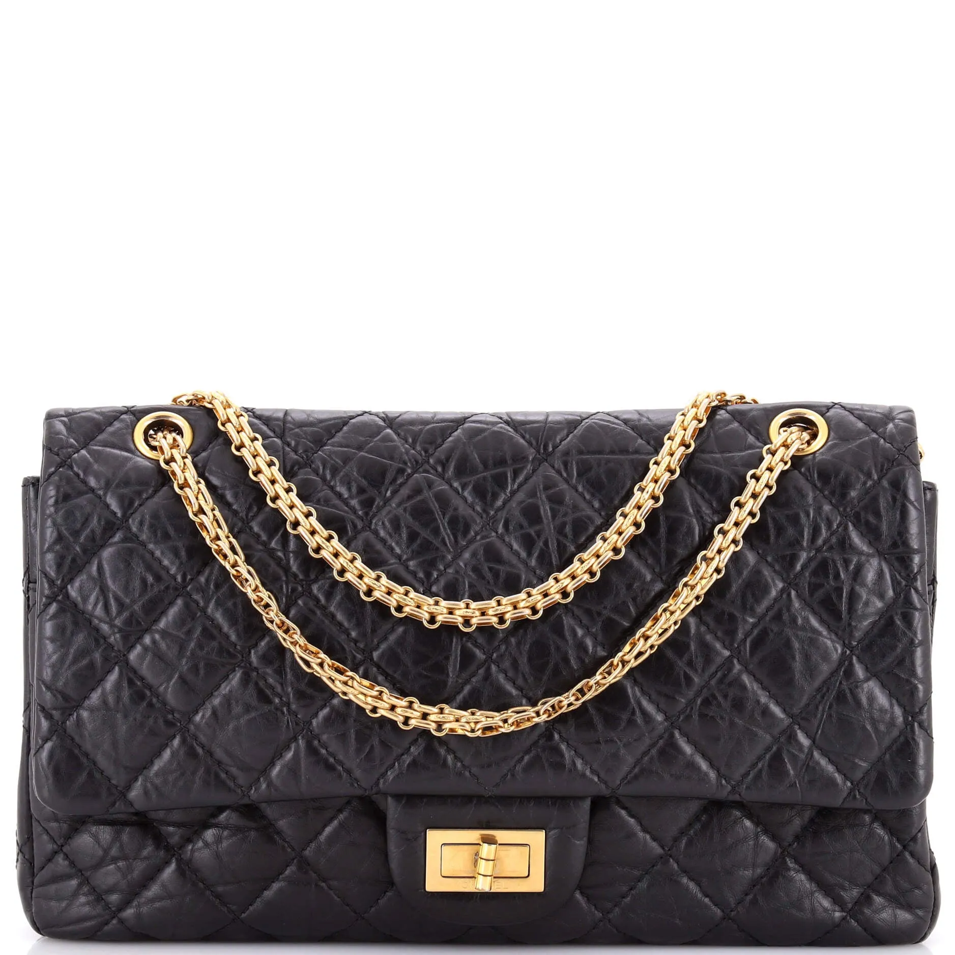 Pre-Loved Chanel Reissue 2.55 Flap Bag Quilted Aged Calfskin 227 sold by Zulily