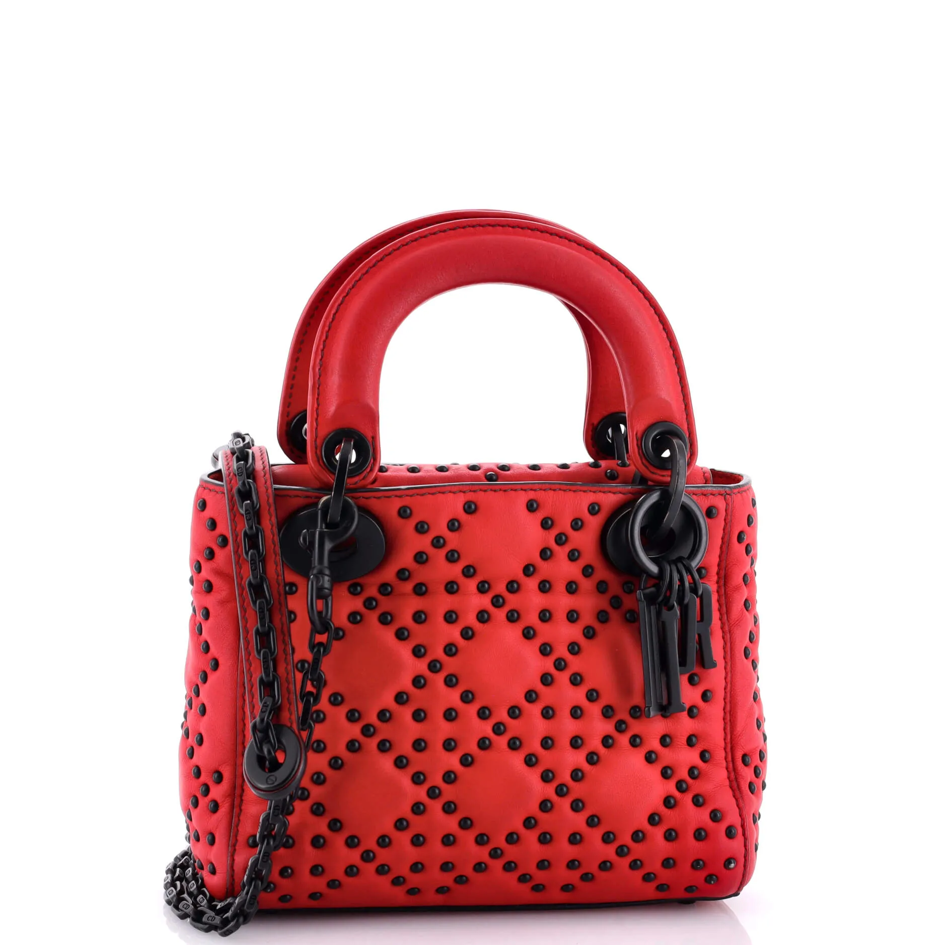 Pre-Loved Christian Dior Lady Dior Chain Bag Cannage Studded Calfskin Mini sold by Zulily product image thumbnail 2