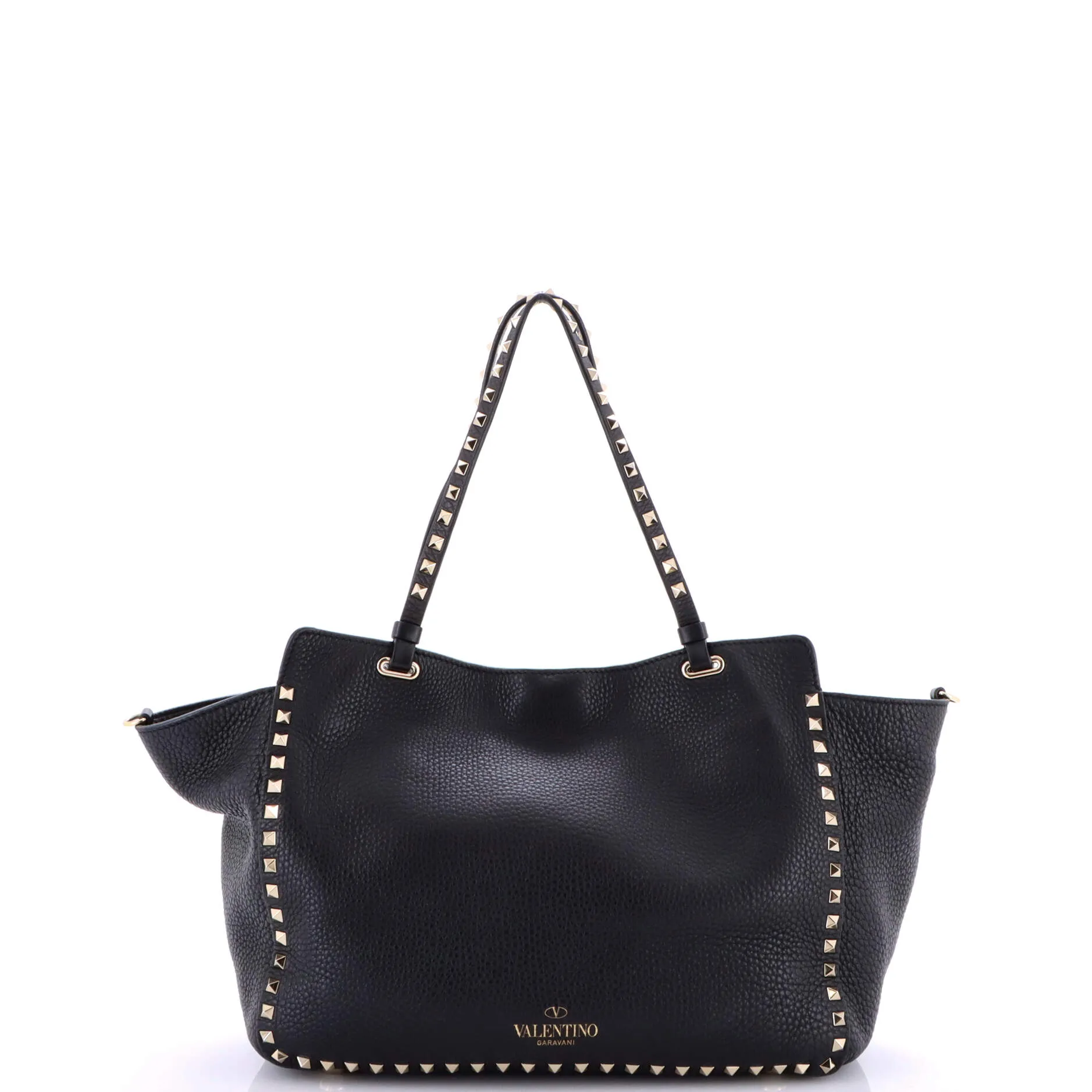 Pre-Loved Valentino Rockstud Tote Pebbled Leather Medium sold by Zulily product image thumbnail 3