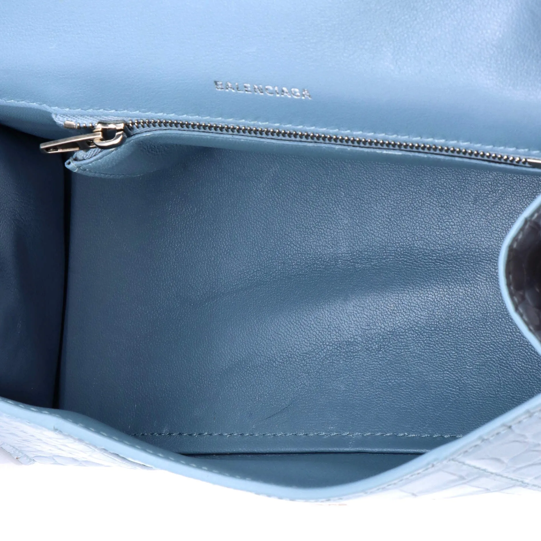 Pre-Loved Balenciaga Hourglass Top Handle Bag Crocodile Embossed Leather Small sold by Zulily product image thumbnail 5