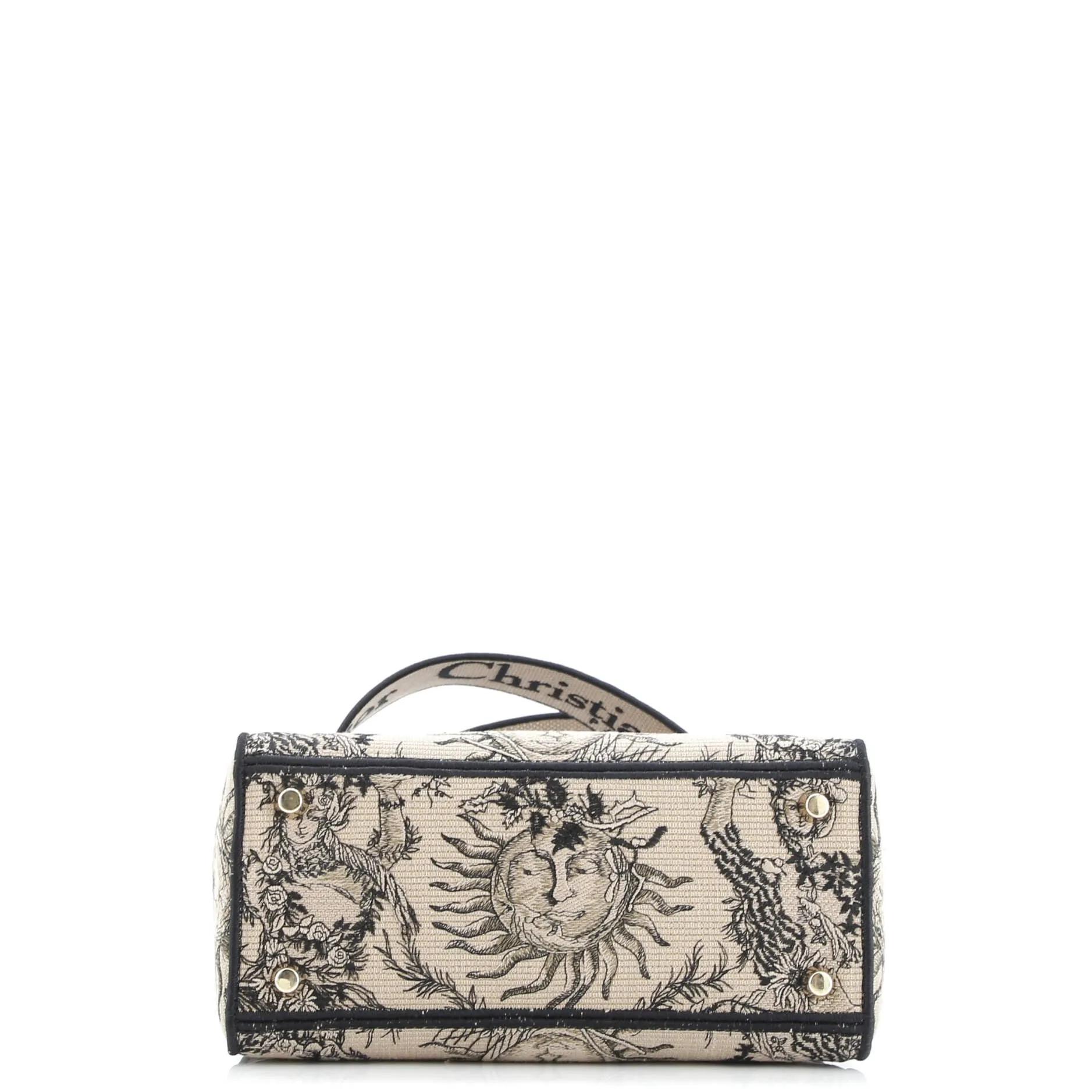 Pre-Loved Christian Dior Lady D-Lite Bag Embroidered Canvas Medium sold by Zulily product image thumbnail 4