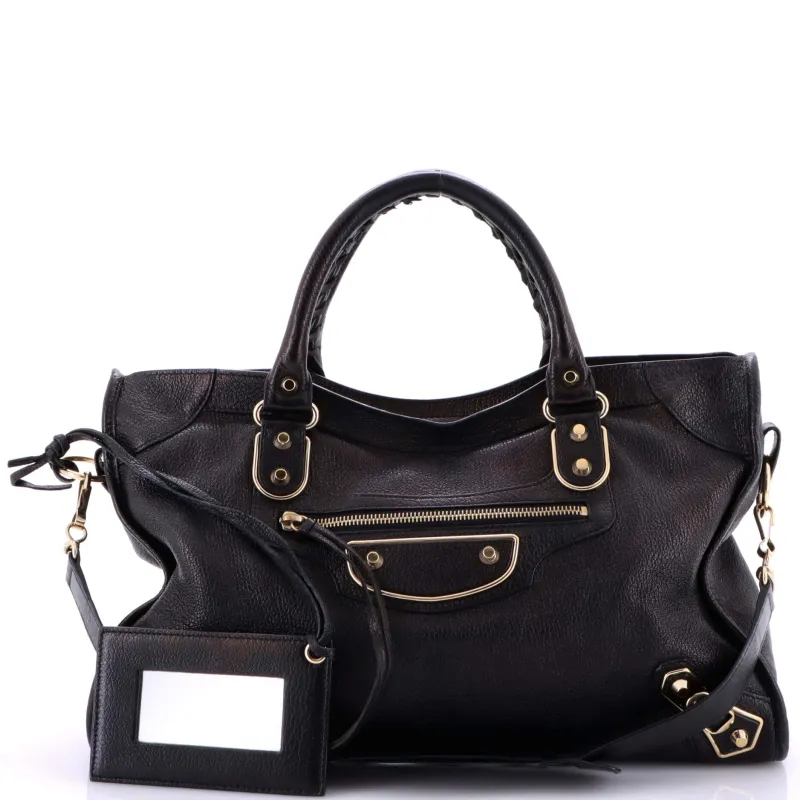 Pre-Loved Balenciaga City Classic Metallic Edge Bag Leather Medium sold by Zulily