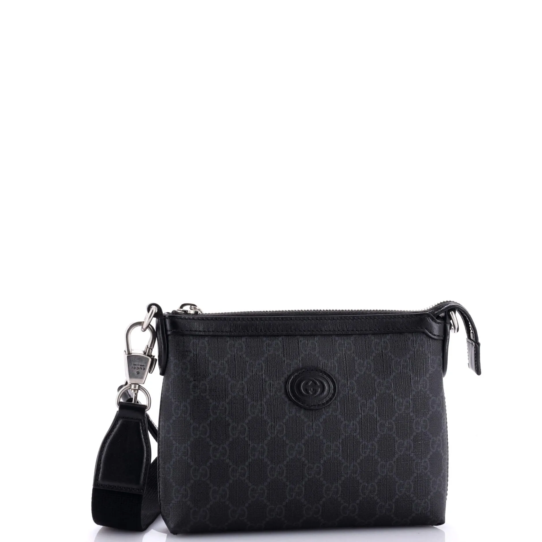 Pre-Loved Gucci Interlocking G Patch Wristlet Messenger Bag GG Coated Canvas Medium sold by Zulily product image thumbnail 2