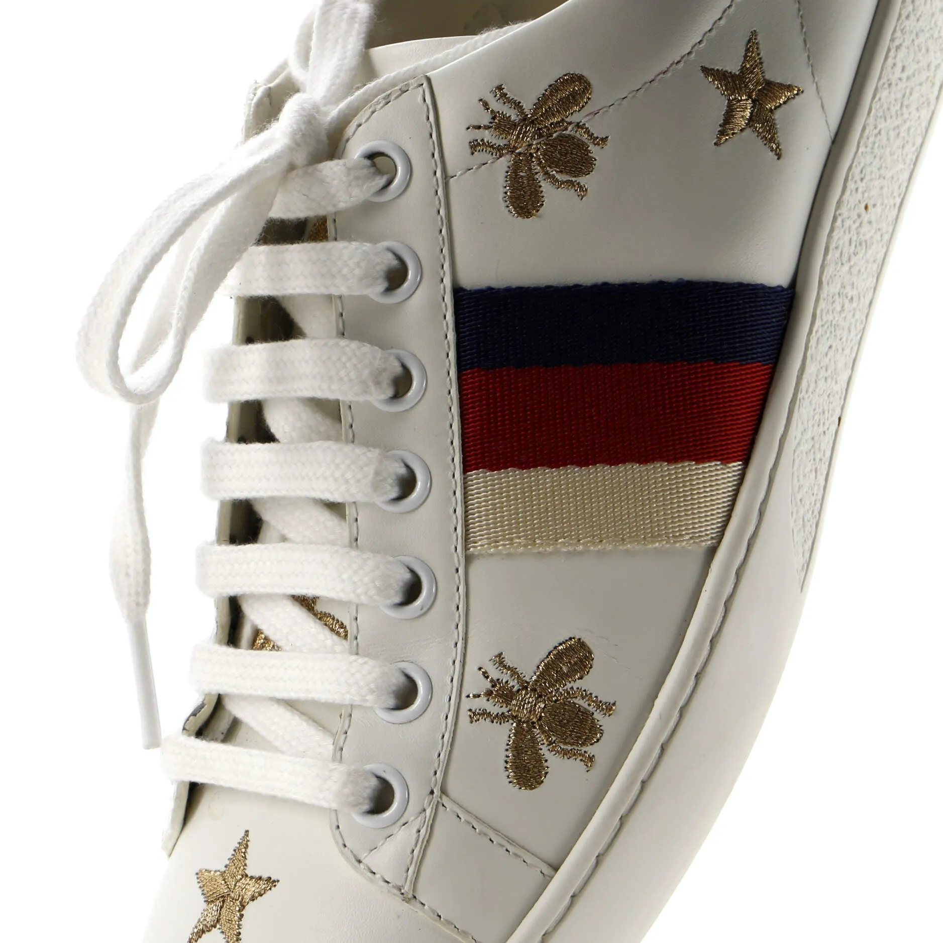 Pre-Loved Gucci Ace Sneakers Embroidered Leather sold by Zulily product image thumbnail 5