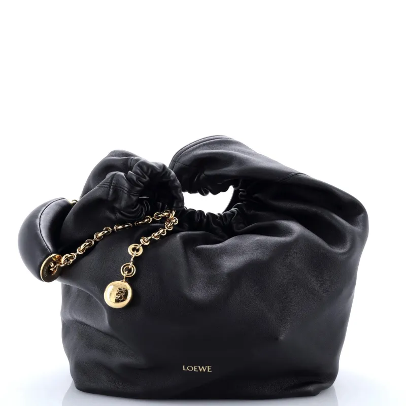 Pre-Loved Loewe Squeeze Hobo Bag Leather Medium sold by Zulily