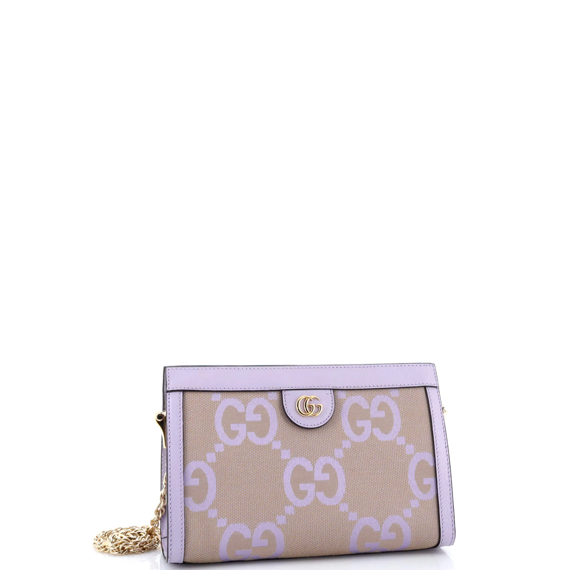 Pre-Loved Gucci Ophidia Chain Shoulder Bag Jumbo GG Canvas with Leather Small sold by Zulily product image thumbnail 2