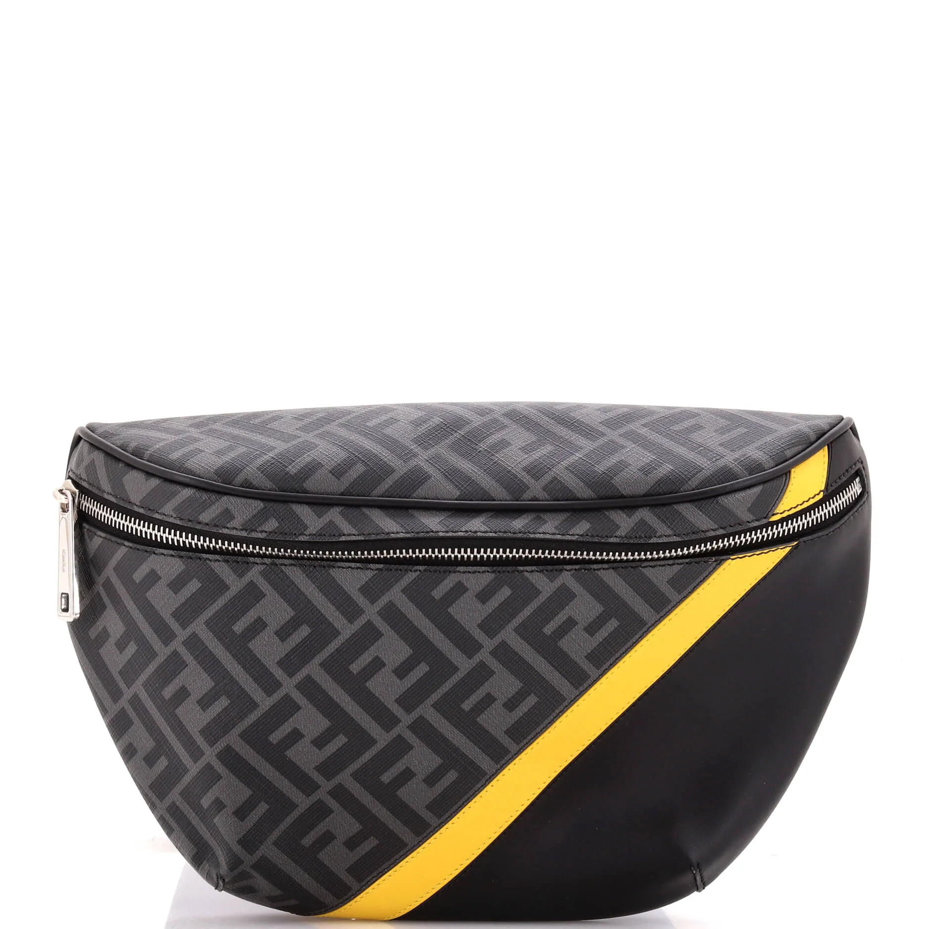 Pre-Loved Fendi Zip Belt Bag Zucca Coated Canvas and Leather sold by Zulily