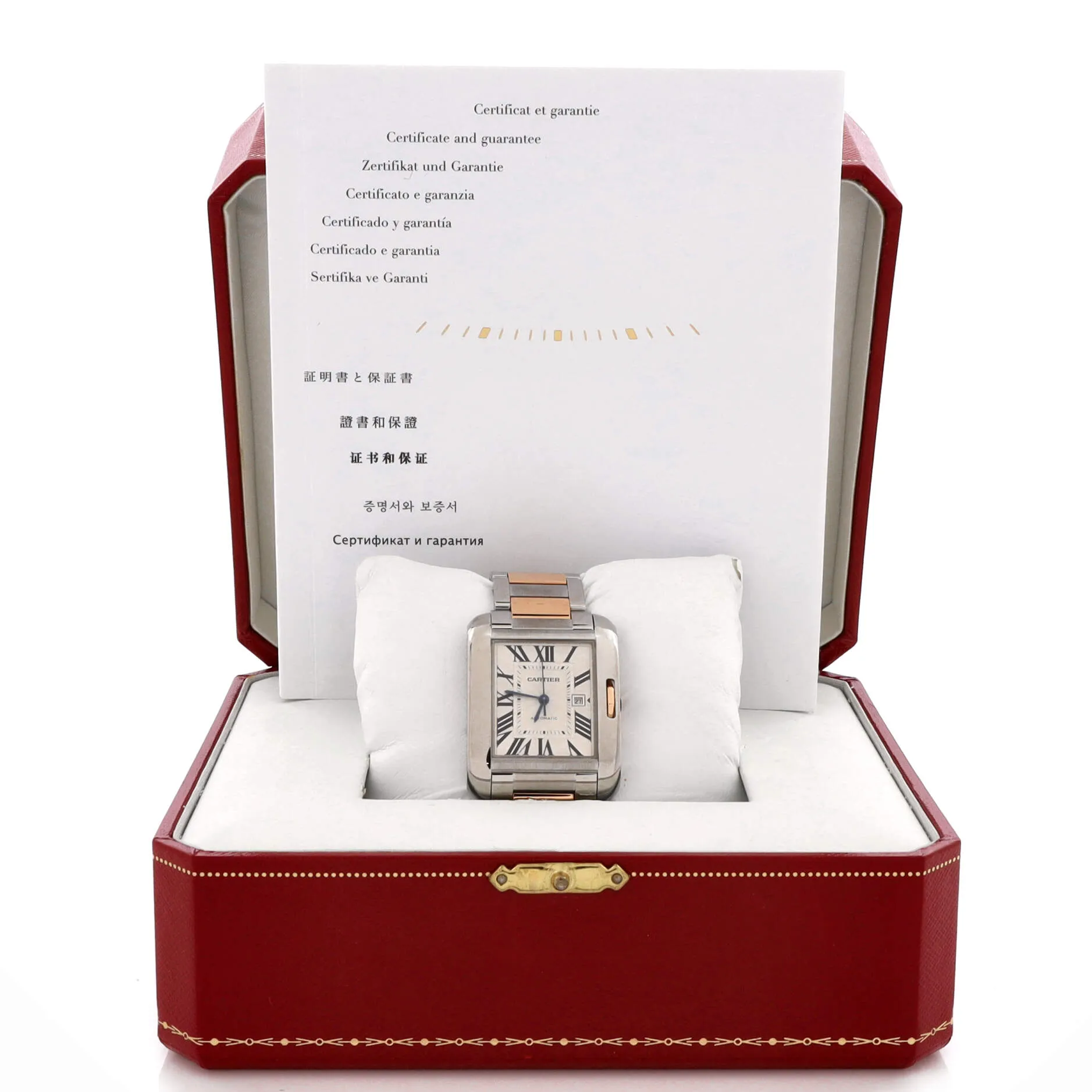 Pre-Loved Cartier Tank Anglaise Automatic Watch Stainless Steel and Rose Gold 30 sold by Zulily product image thumbnail 2