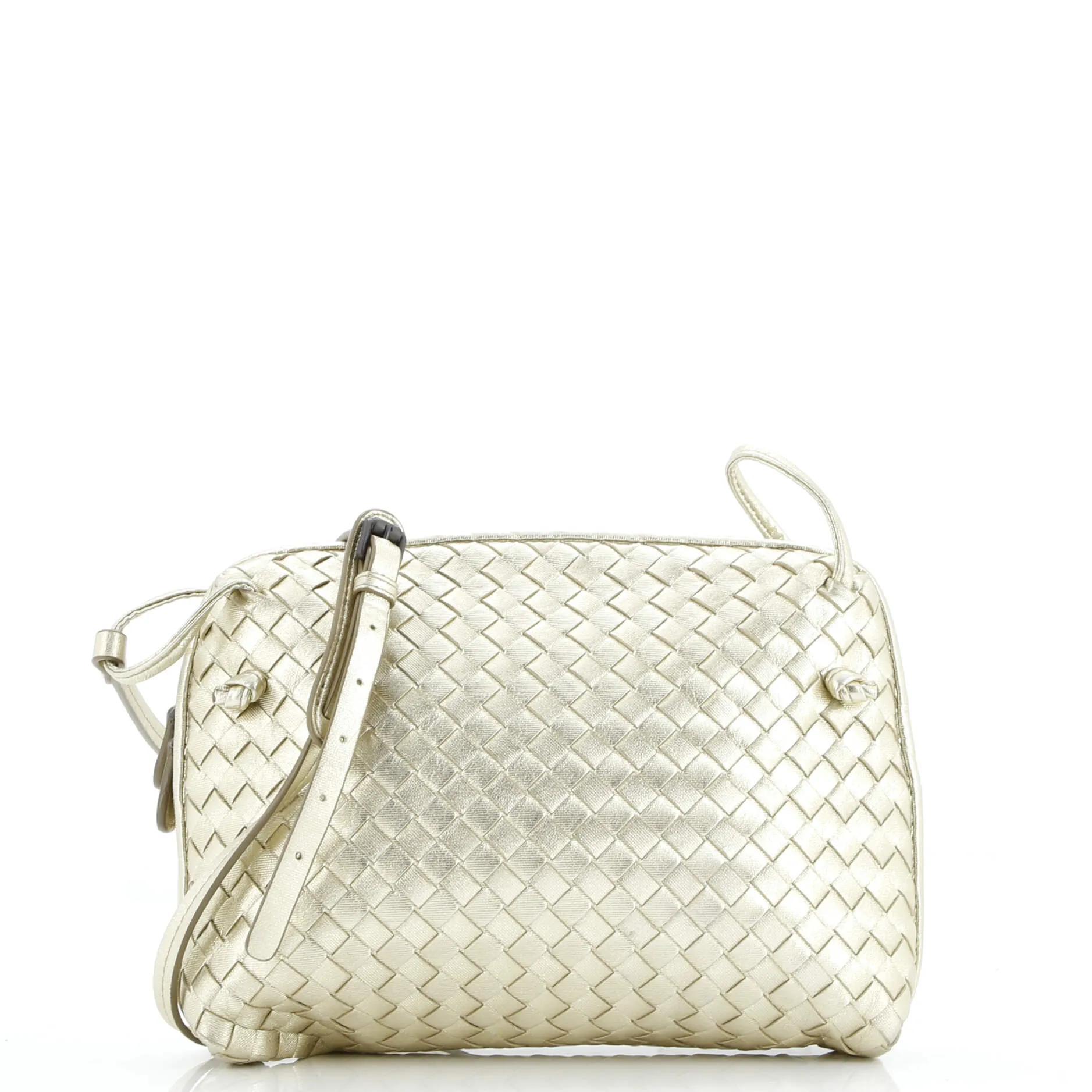 Pre-Loved Bottega Veneta Nodini Crossbody Bag Intrecciato Nappa Small sold by Zulily