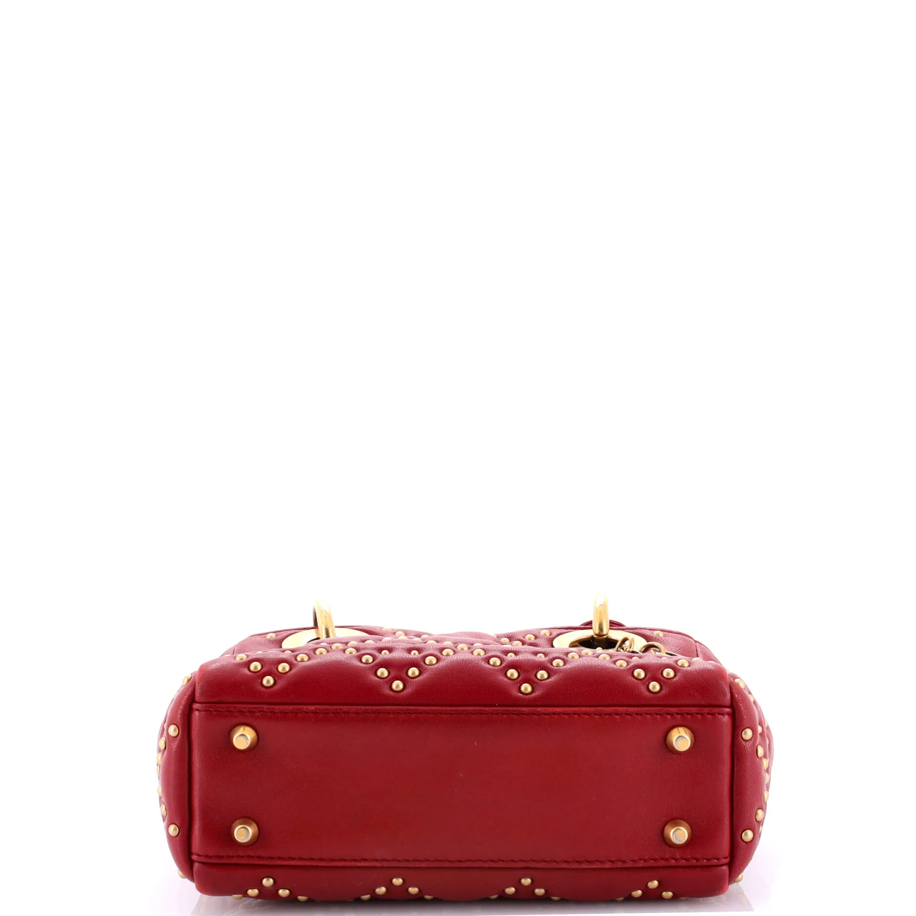 Pre-Loved Christian Dior Supple Lady Dior Bag Cannage Studded Lambskin Mini sold by Zulily product image thumbnail 4