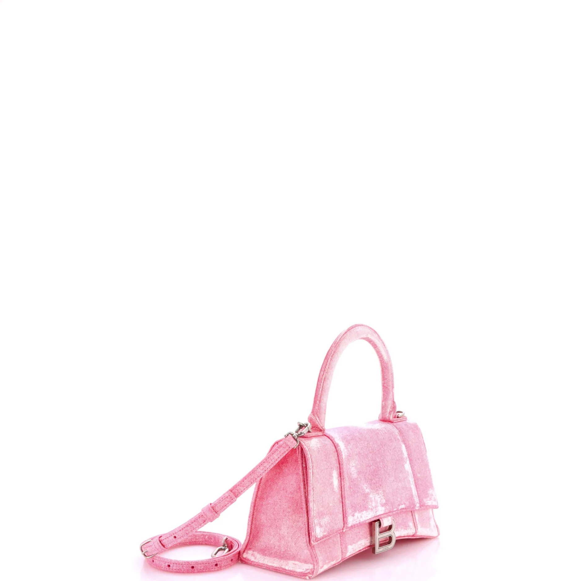 Pre-Loved Balenciaga Hourglass Top Handle Bag Denim Printed Leather Small sold by Zulily product image thumbnail 2