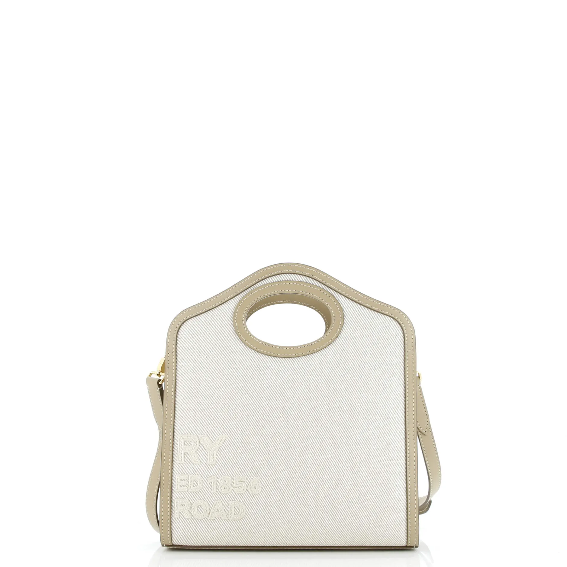 Pre-Loved Burberry Logo Pocket Tote Canvas with Leather Mini sold by Zulily product image thumbnail 3