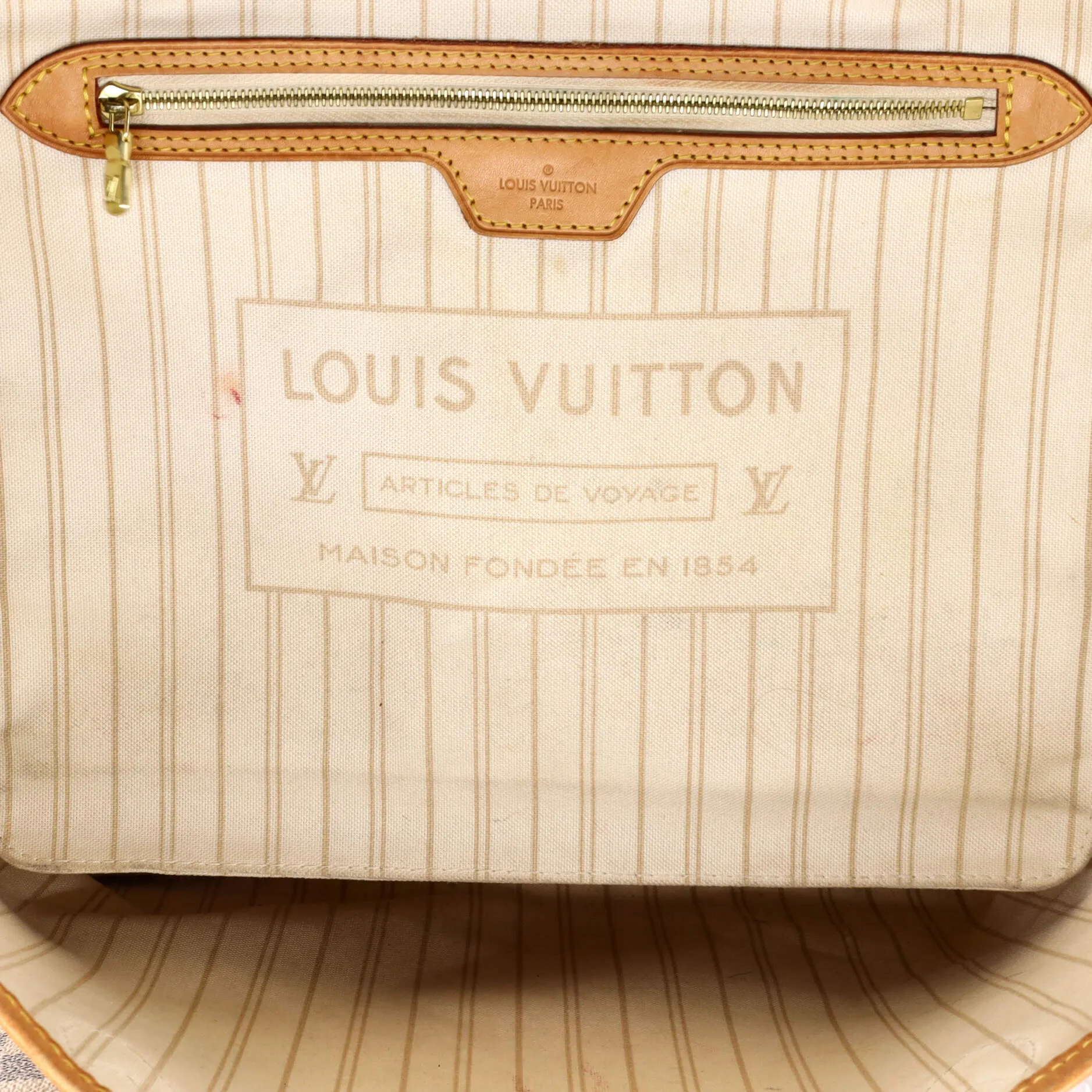 Pre-Loved Louis Vuitton Neverfull NM Tote Damier MM sold by Zulily product image thumbnail 5