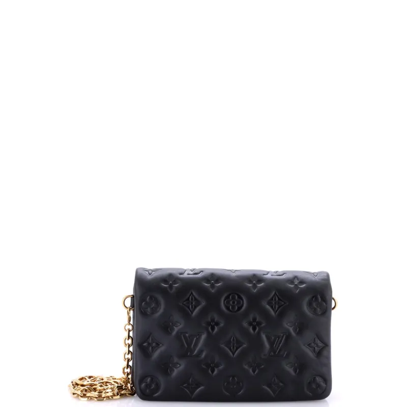 Pre-Loved Louis Vuitton Coussin Pochette Monogram Embossed Lambskin sold by Zulily
