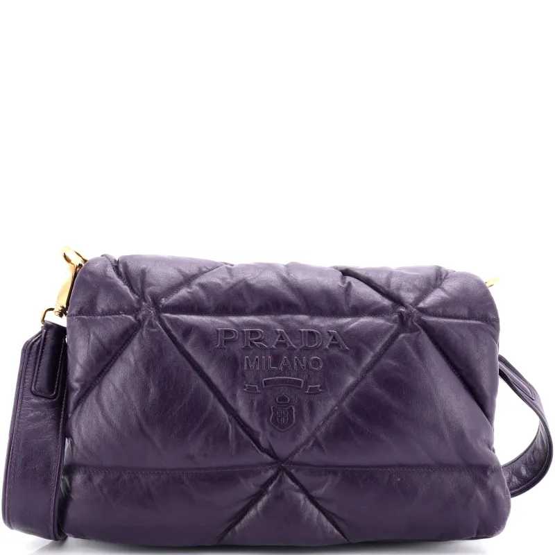 Pre-Loved Prada Padded Shoulder Bag Quilted Nappa Leather made by Prada