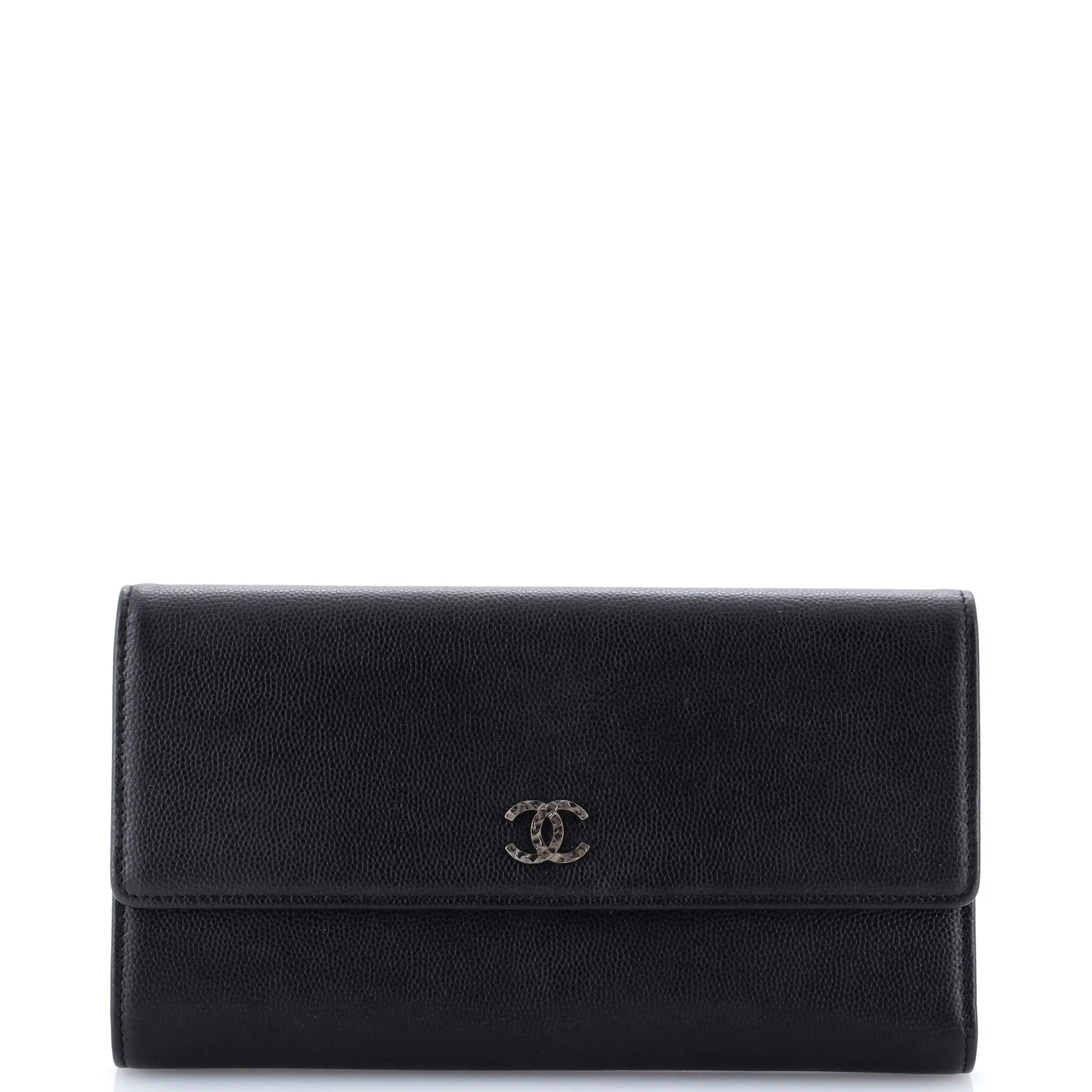 Pre-Loved Chanel Trifold Wallet Caviar Long sold by Zulily