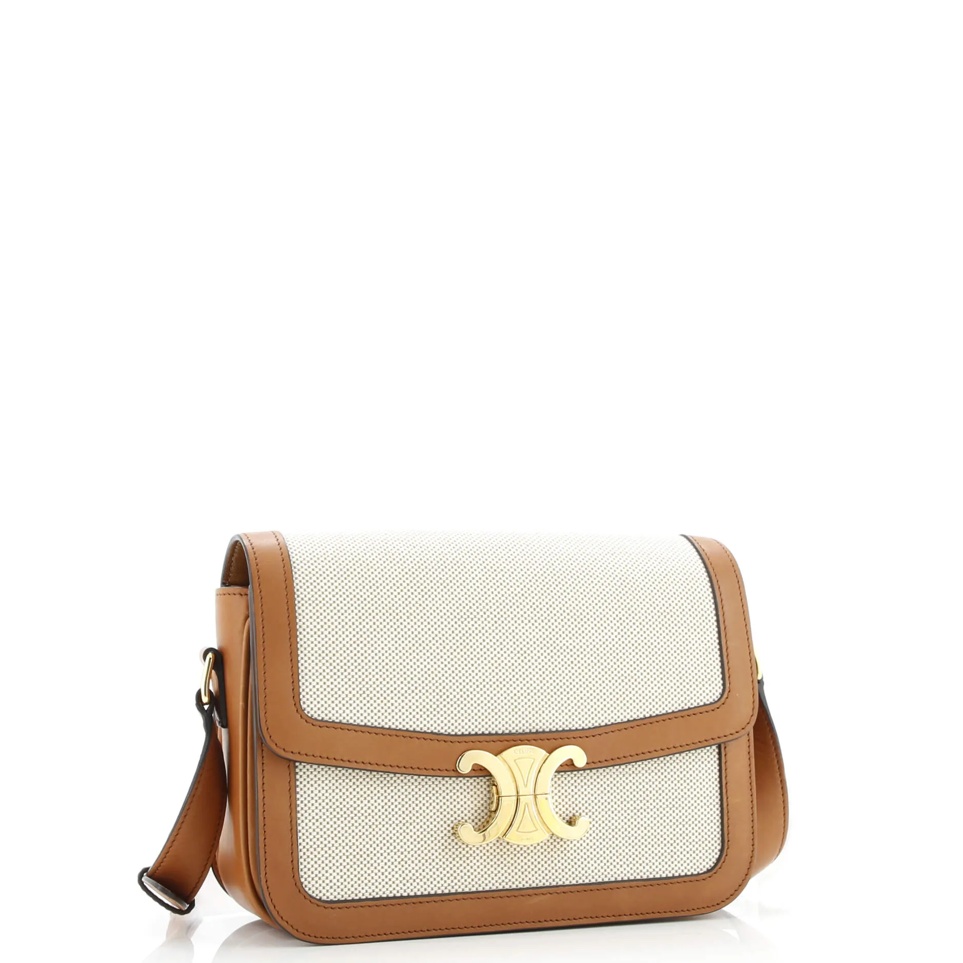 Pre-Loved Celine Triomphe Shoulder Bag Canvas with Leather Medium sold by Zulily product image thumbnail 4