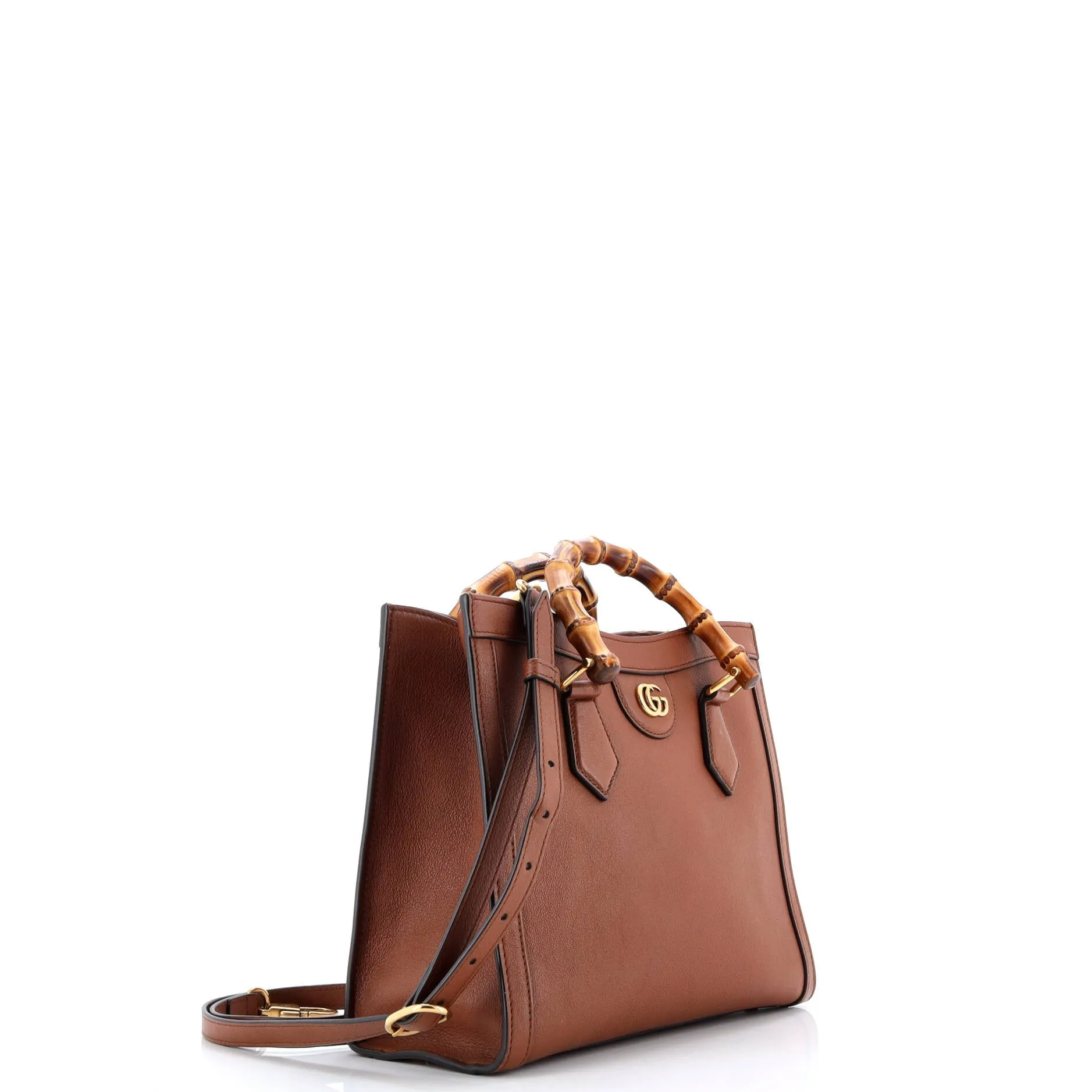 Pre-Loved Gucci Diana NM Bamboo Handle Tote Leather Small sold by Zulily product image thumbnail 2