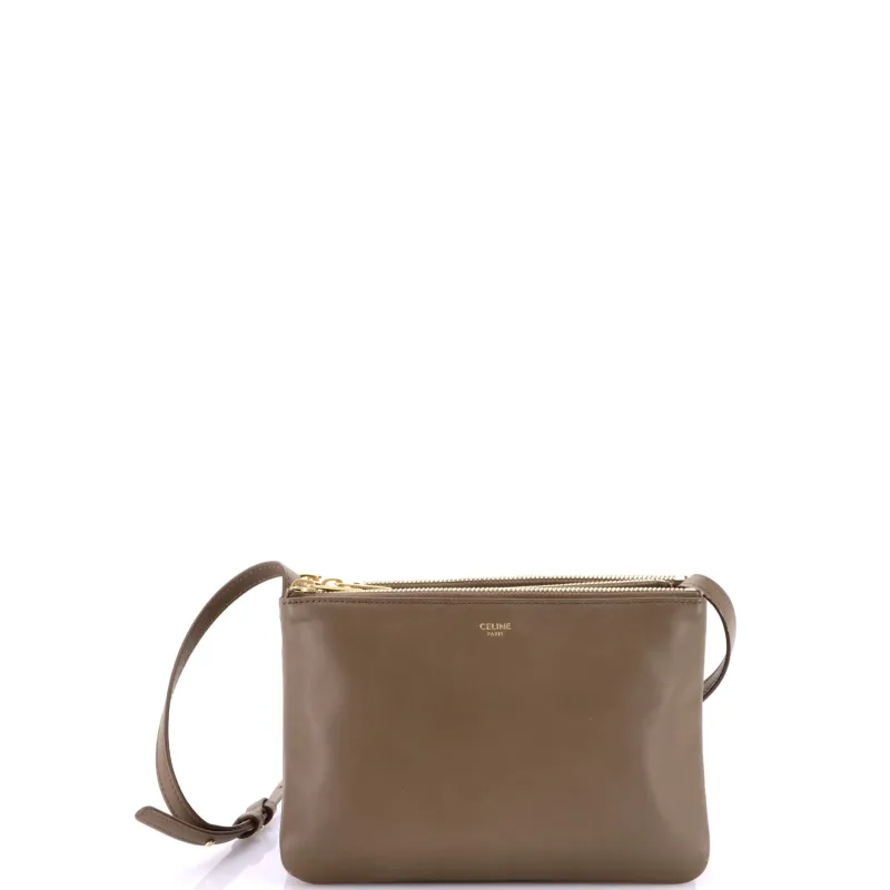 Pre-Loved Celine Trio Crossbody Bag Leather Small sold by Zulily