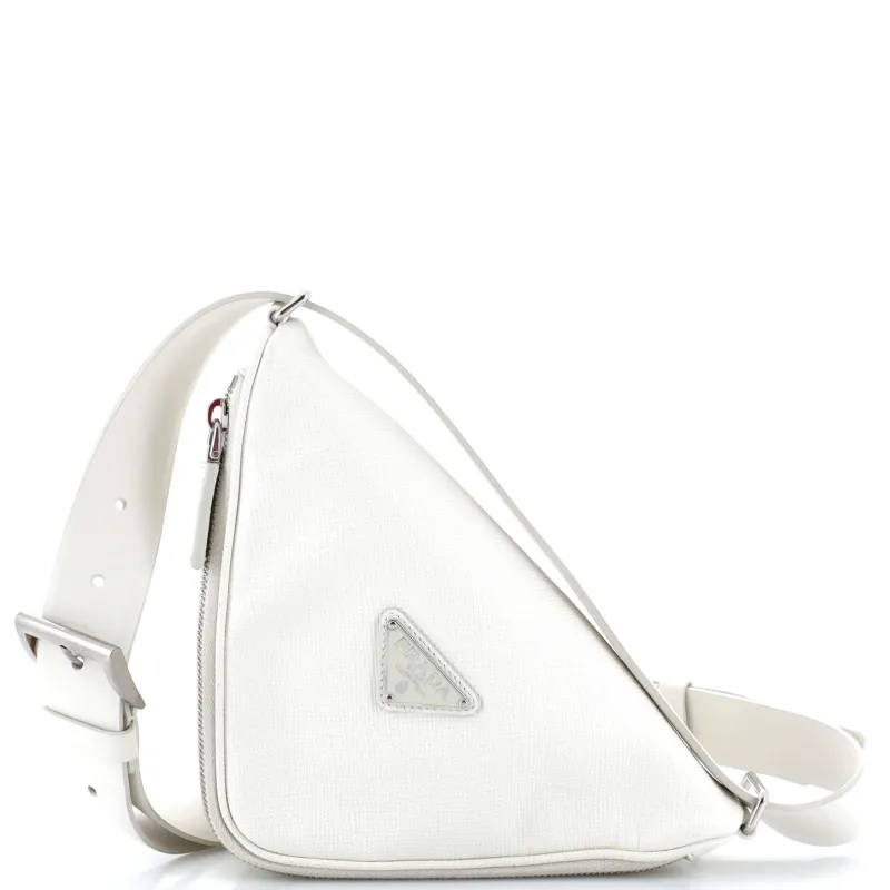 Pre-Loved Prada Triangle Logo Zip Around Shoulder Bag Saffiano Leather sold by Zulily