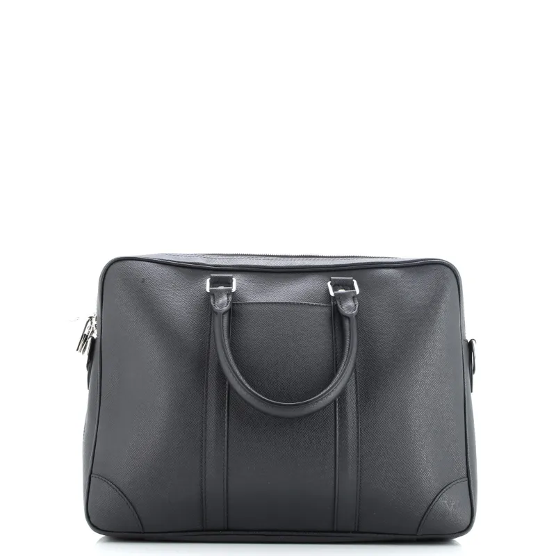 Pre-Loved Louis Vuitton Porte-Documents Voyage Briefcase Taiga Leather PM sold by Zulily
