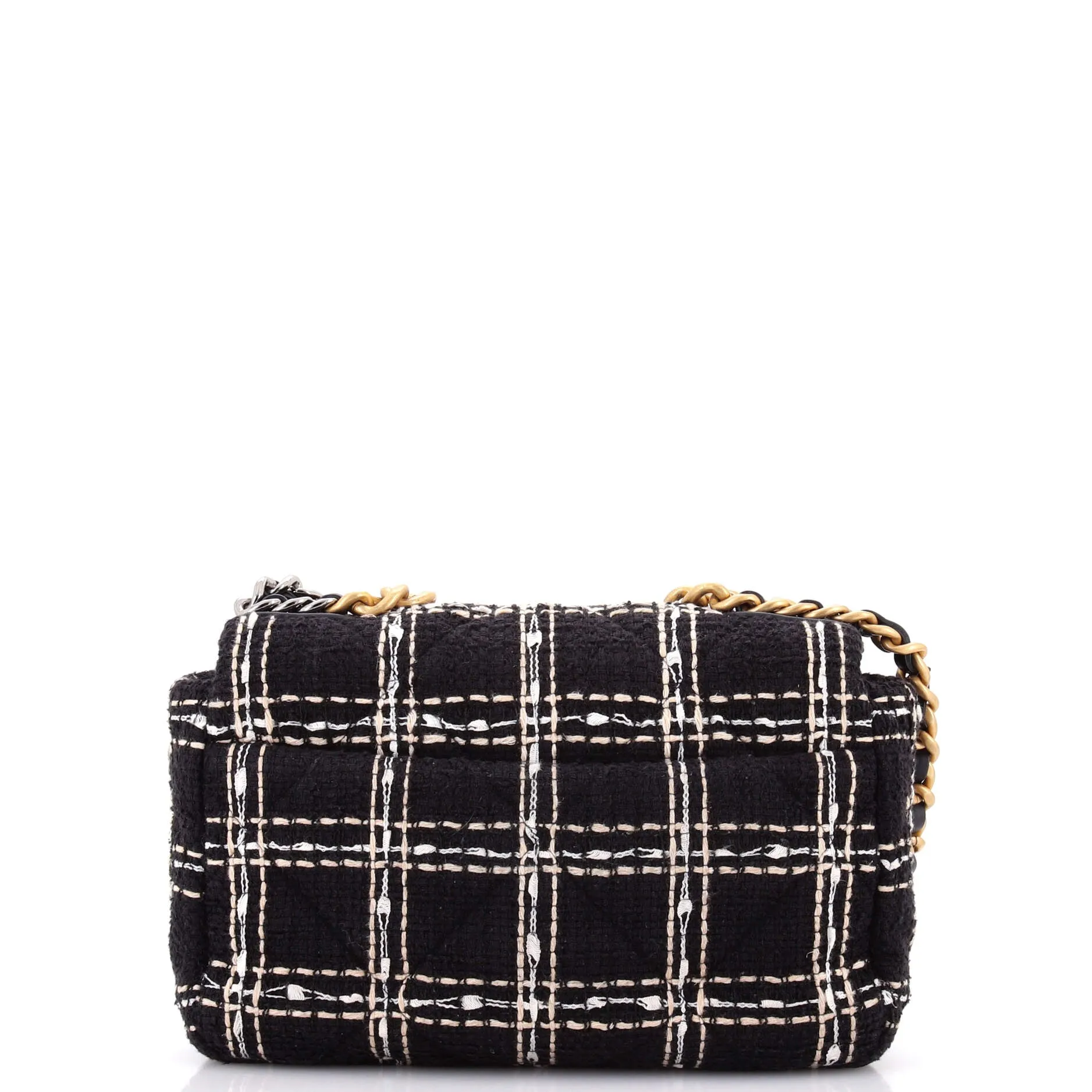 Pre-Loved Chanel 19 Flap Bag Quilted Tweed Medium sold by Zulily product image thumbnail 3