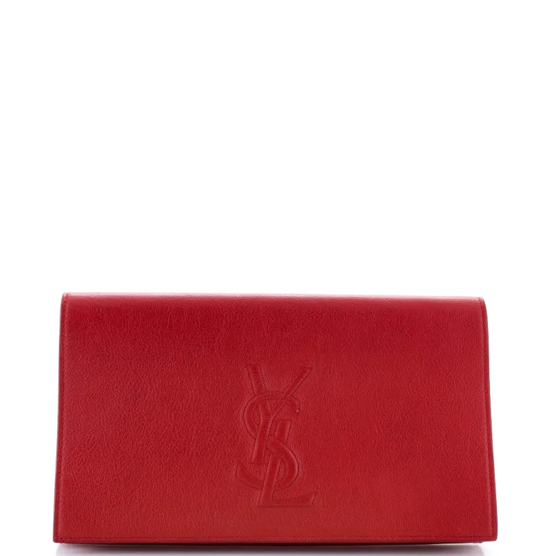 Pre-Loved Saint Laurent Belle de Jour Clutch Leather Large sold by Zulily