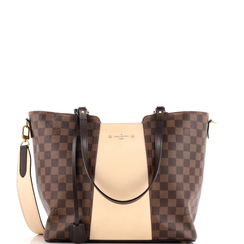 Pre-Loved Louis Vuitton Jersey Handbag Damier with Leather sold by Zulily