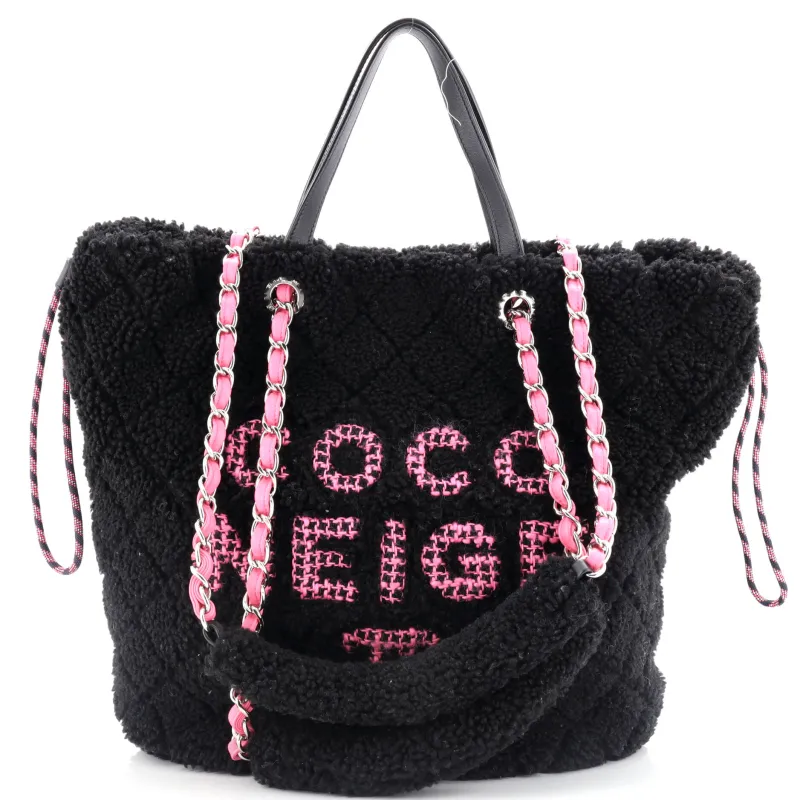 Pre-Loved Chanel Coco Neige Shopping Tote Quilted Shearling Large sold by Zulily