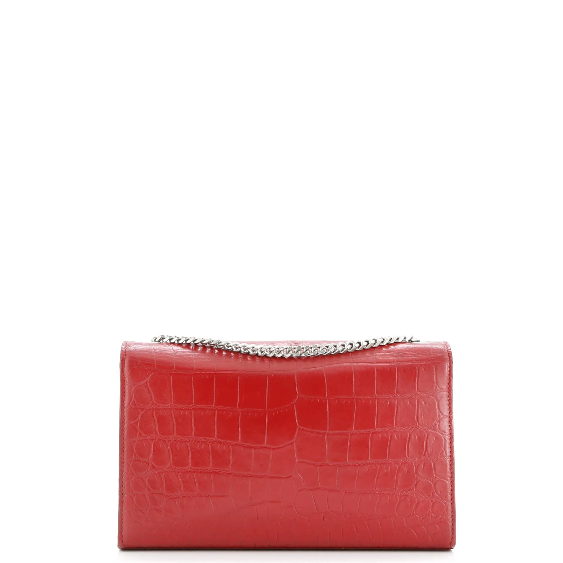 Pre-Loved Saint Laurent Classic Monogram Tassel Crossbody Bag Crocodile Embossed Leather Medium sold by Zulily product image thumbnail 3