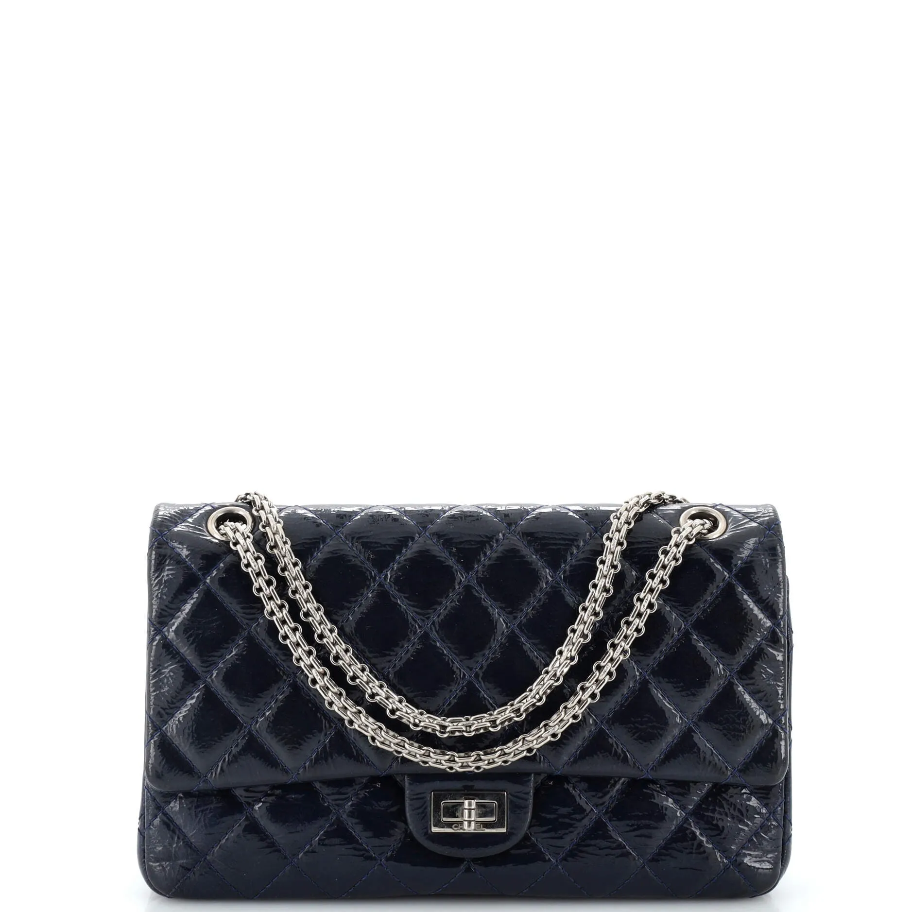 Pre-Loved Chanel Reissue 2.55 Flap Bag Quilted Crinkled Patent 226 sold by Zulily