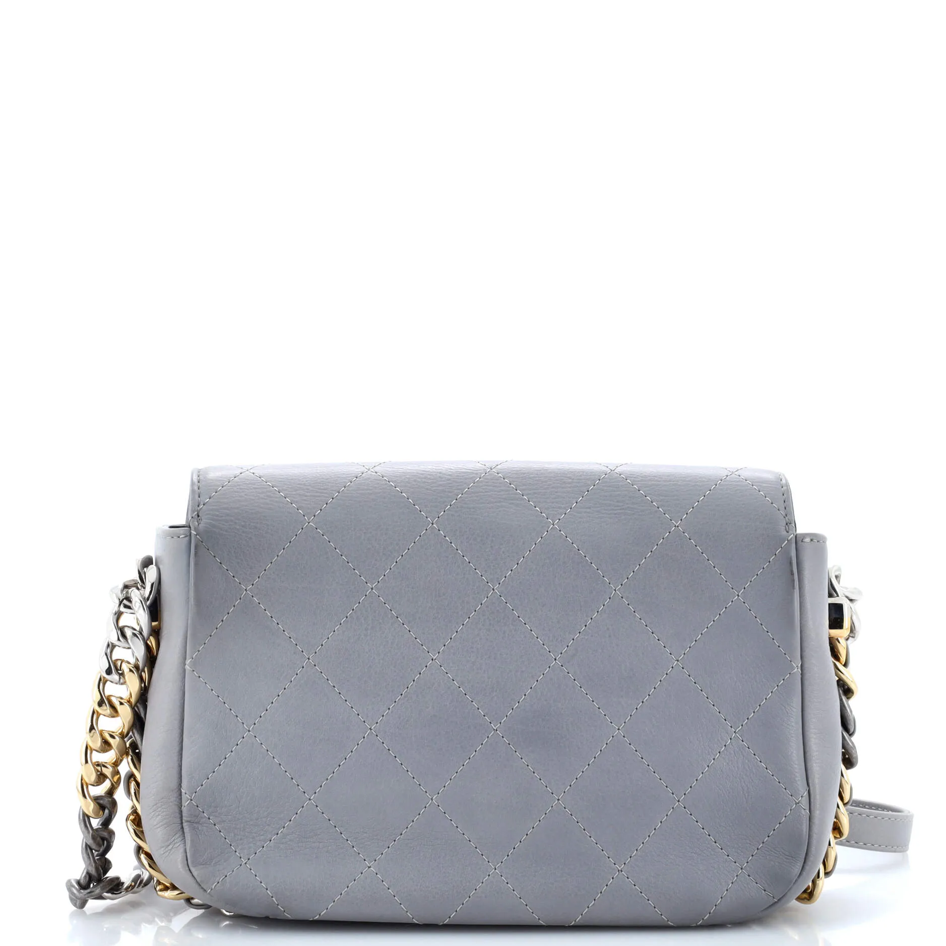 Pre-Loved Chanel Two Tone Envelope Flap Bag Quilted Calfskin Medium sold by Zulily product image thumbnail 3