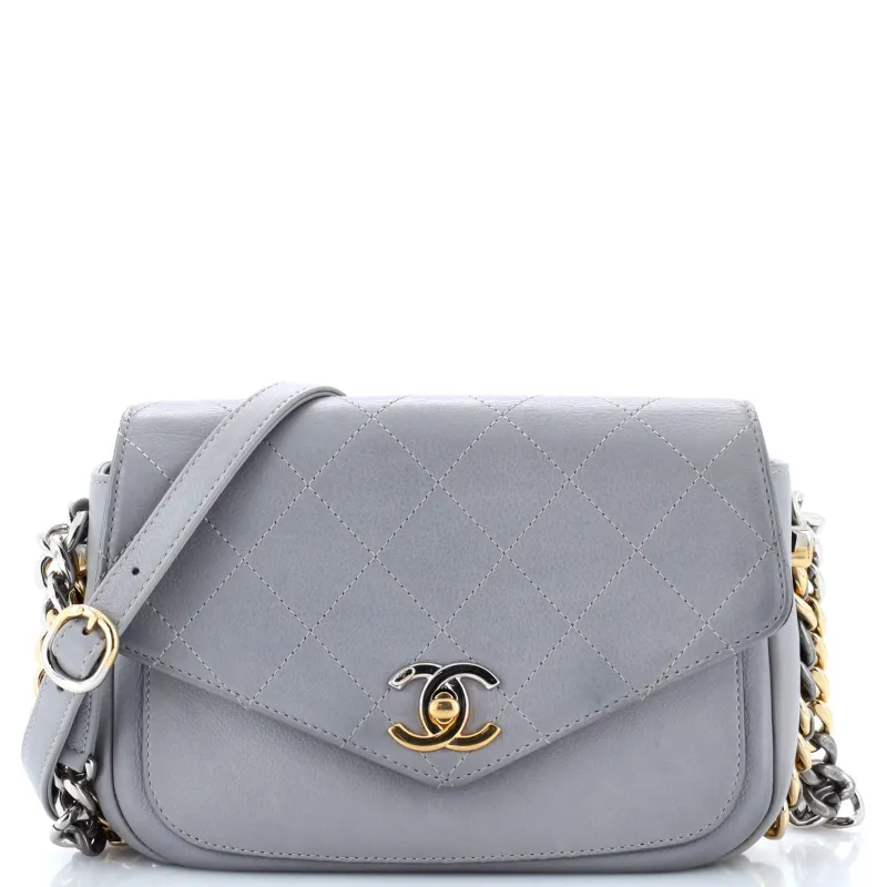 Pre-Loved Chanel Two Tone Envelope Flap Bag Quilted Calfskin Medium sold by Zulily