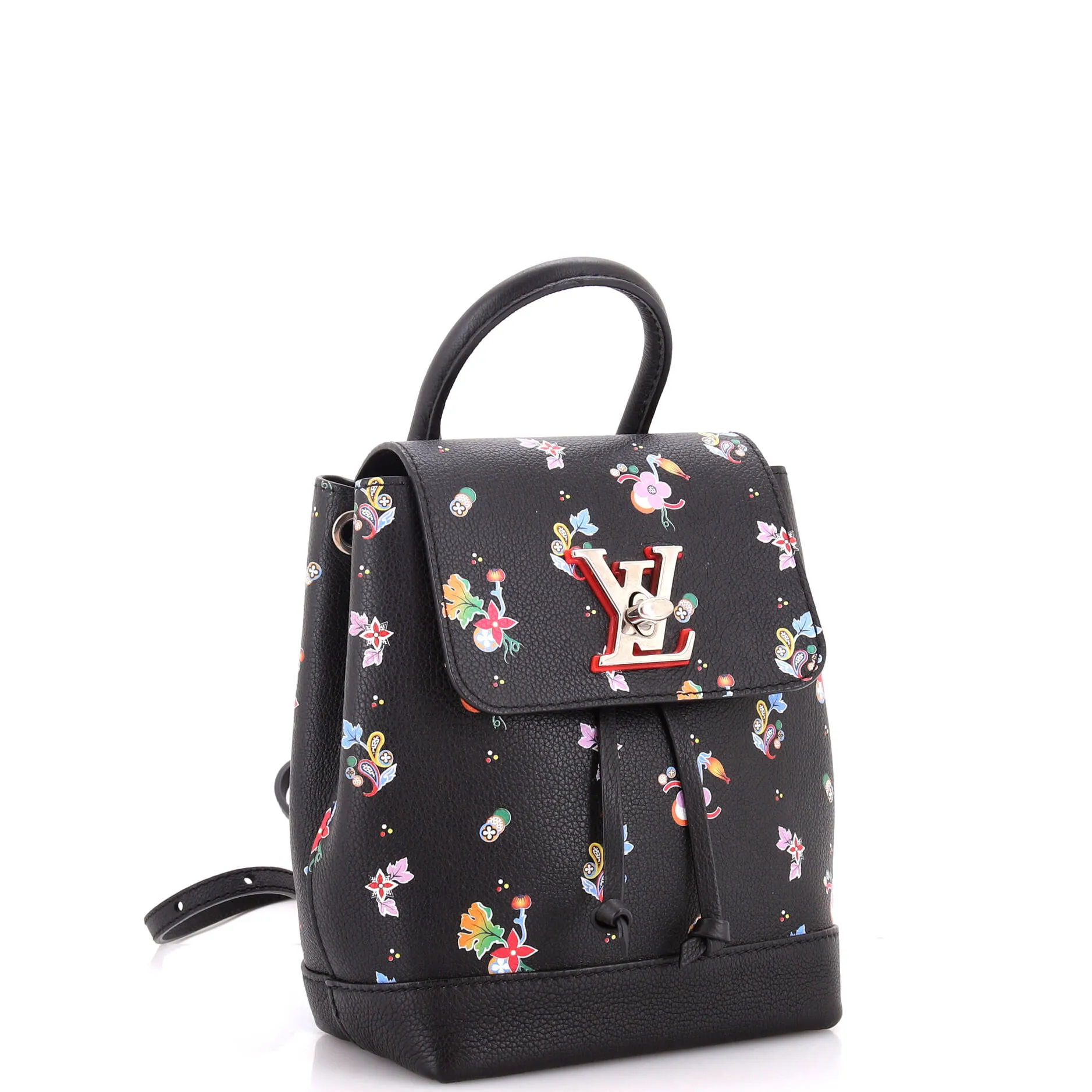 Pre-Loved Louis Vuitton Lockme Backpack Floral Printed Leather Mini sold by Zulily product image thumbnail 2
