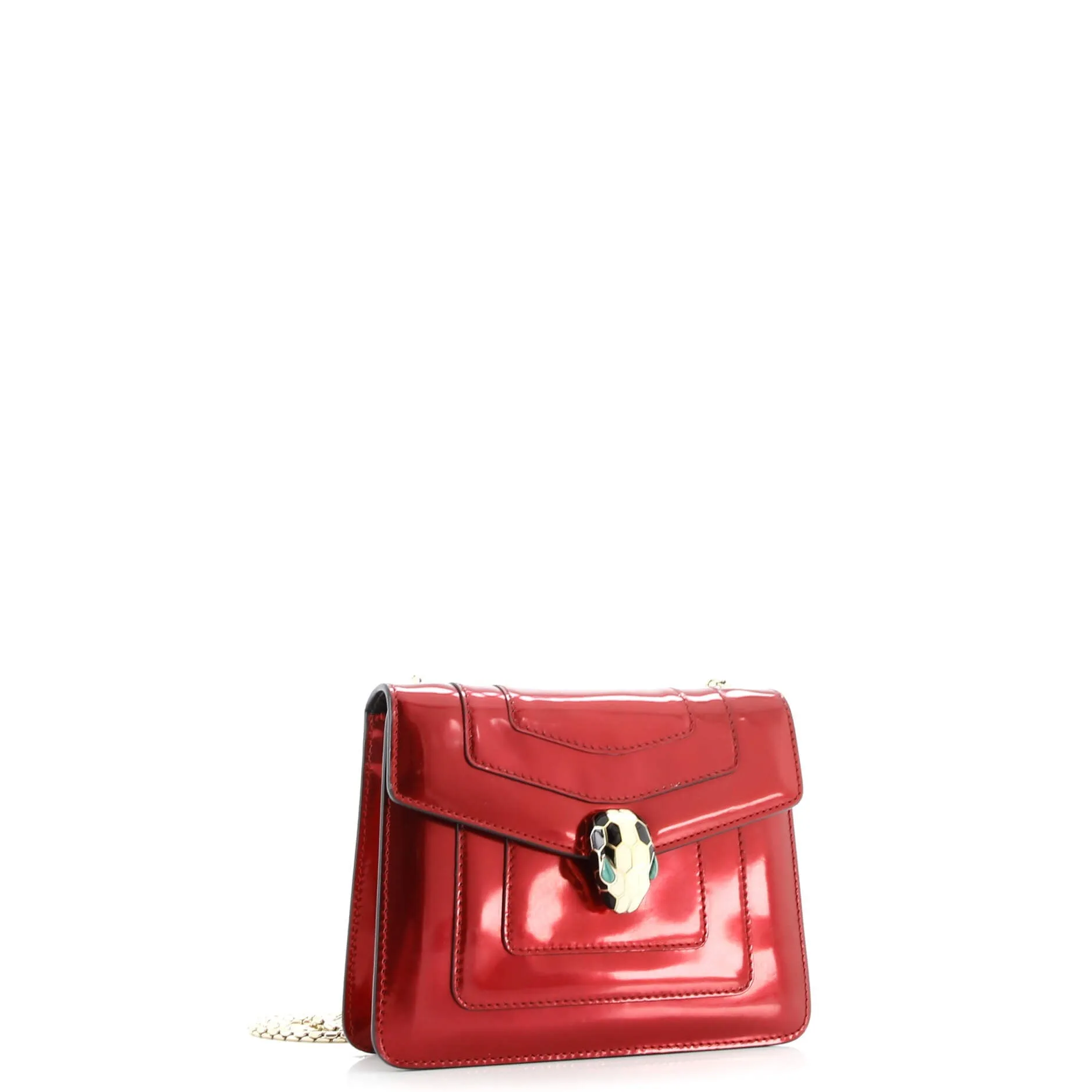 Pre-Loved Bvlgari Serpenti Forever Square Shoulder Bag Metallic Leather Small sold by Zulily product image thumbnail 2