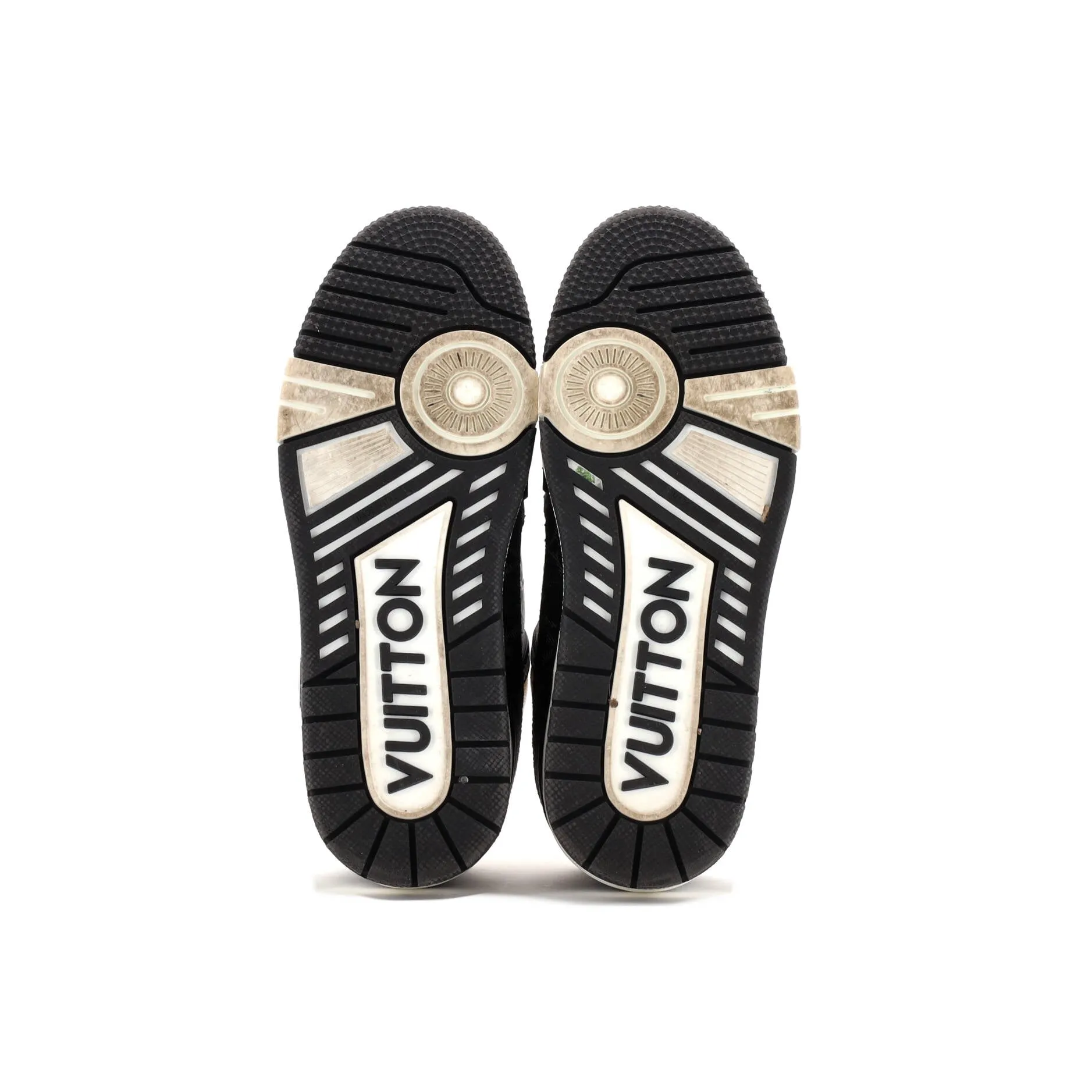 Pre-Loved Louis Vuitton Men's LV Trainer Sneakers Monogram Empreinte Leather and Monogram Denim sold by Zulily product image thumbnail 4