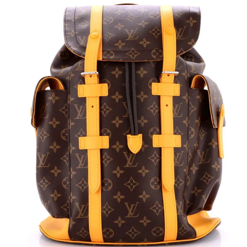 Pre-Loved Louis Vuitton Christopher Backpack Macassar Monogram Canvas MM made by Louis Vuitton
