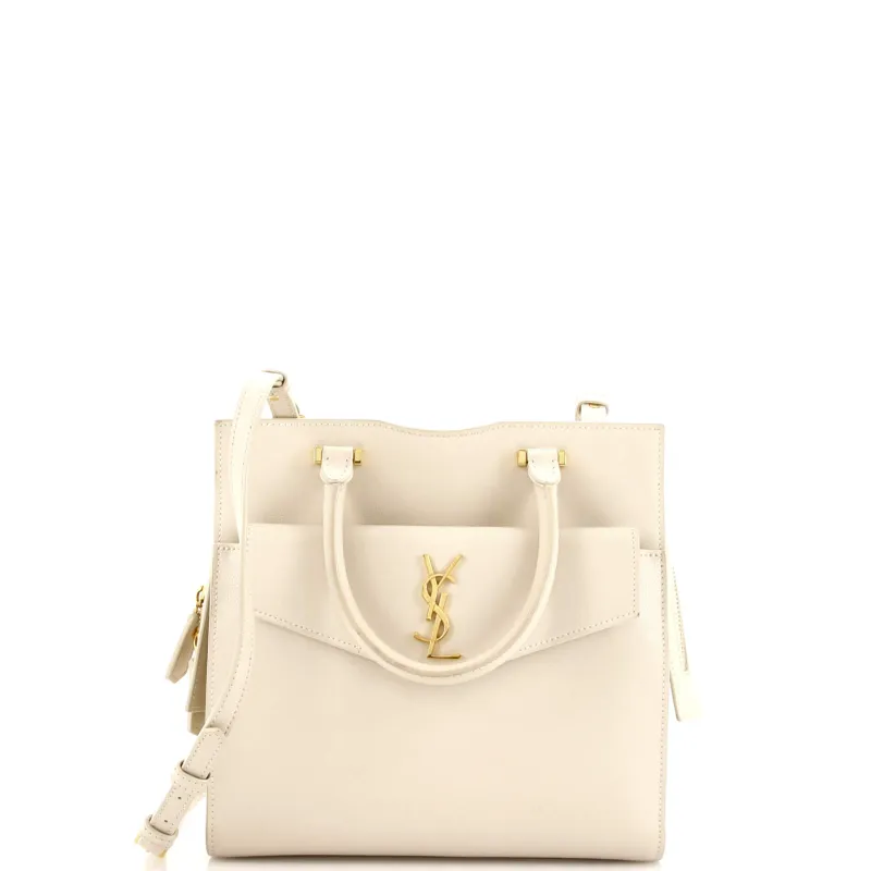 Pre-Loved Saint Laurent Uptown Tote Leather Small sold by Zulily