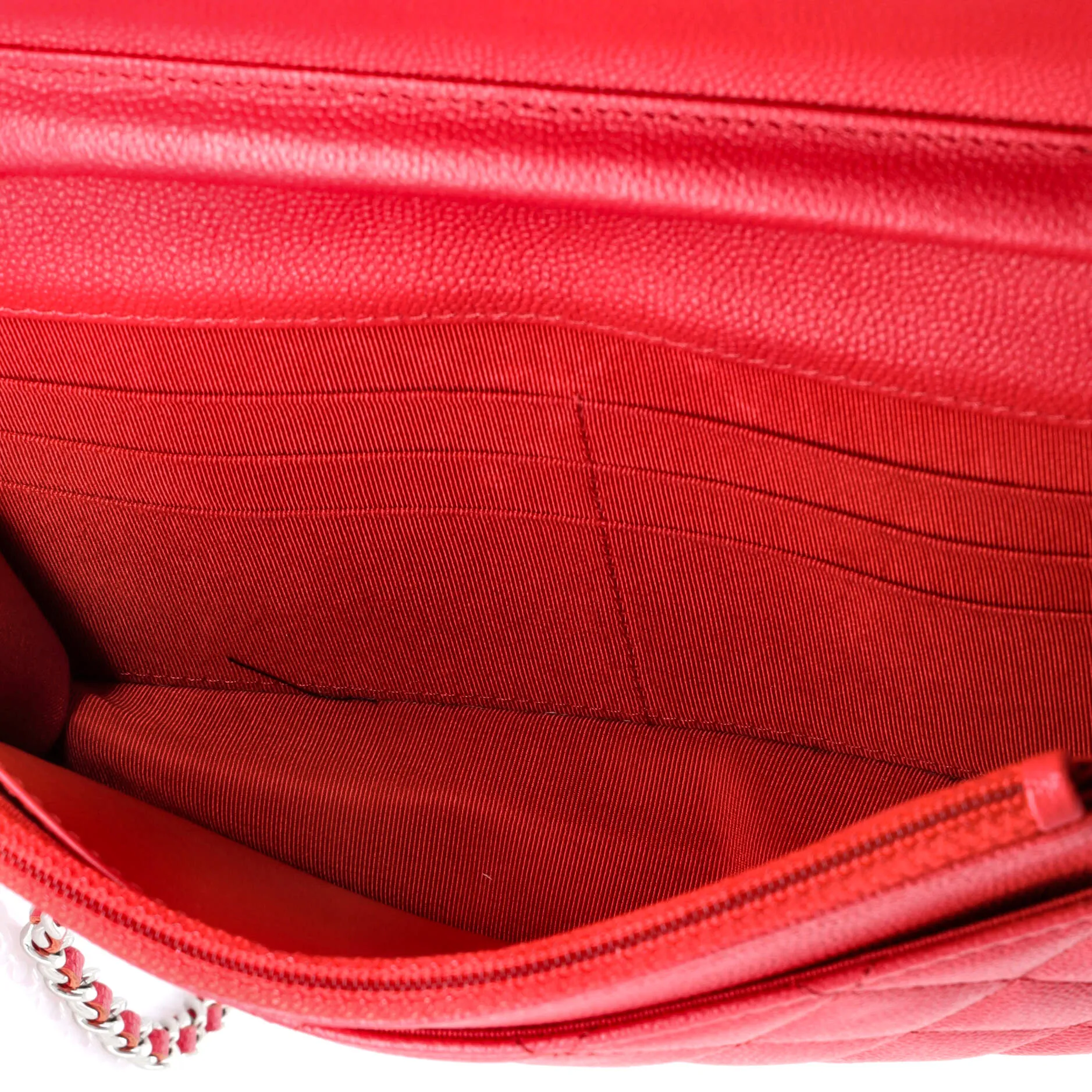 Pre-Loved Chanel Wallet on Chain Quilted Caviar sold by Zulily product image thumbnail 5