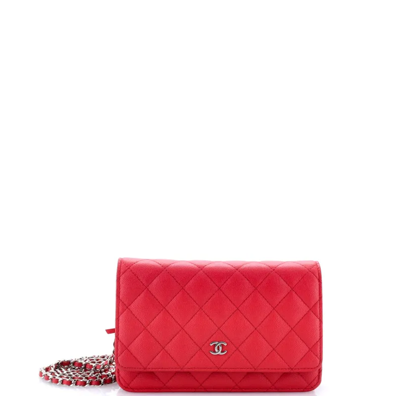 Pre-Loved Chanel Wallet on Chain Quilted Caviar made by Chanel